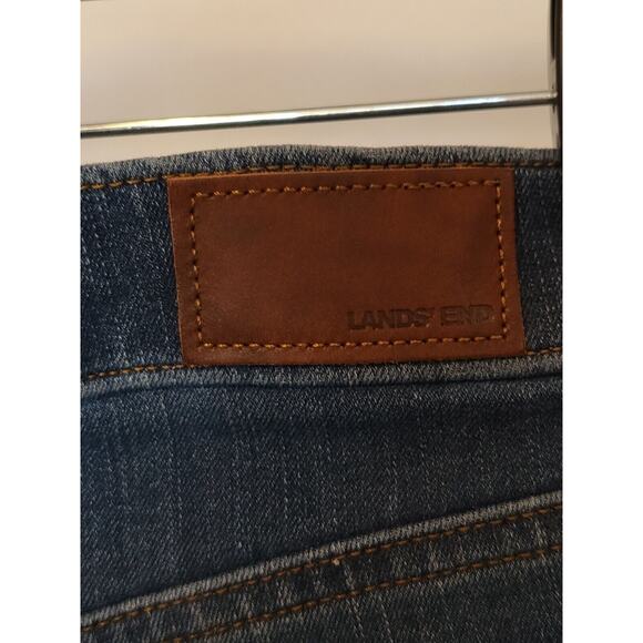 Lands' End Denim Strait Leg Comfort Stretch Jeans 12 - Picture 3 of 6